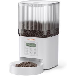 WOPET Automatic Cat Feeder, 4L Timed Dog Feeder with 180-Day Battery Life, Programmable Cat Food Dispenser Control 1-6 Meals Per Day, Automatic Pet Feeder for Dry Food with Stainless Steel Bowl