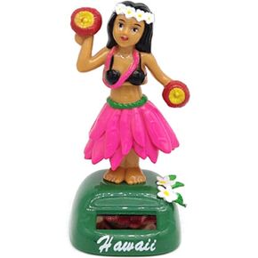 1 Pc Solar Powered Dancing Hula Dancer Dolls Swinging Animated Sun Catcher Car Decor Portable Suncatchers Home Car Ornament Kids Toys Gifts Learning and Education