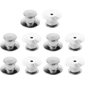 10 Pcs Silver Pins Keepers Backs Locks Brooch Pin Backs Comfort Fit Tie Tack Lapel Pin Backing Holder Clasps Jewelry Findings,Jewelry Making Pin Backs,Jewelry Findings