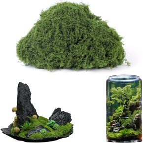 LOKIPA Fake Green Moss, 3.53 OZ Artificial Faux Moss for Planters Fake Grass Decor for DIY Crafts Decorative Table Centerpieces Wedding Party Decor Fairy Garden Floral DIY (100g)