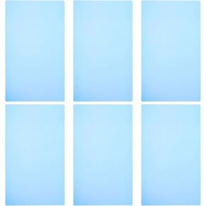 PATIKIL A4 Size Guided Reading Sheet, 6pcs Correction Lighting Gel Filter Colored Overlay Transparent Color Film for Classroom Photo Studio, Sky Blue
