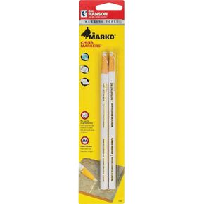 China Marker Pencils, White, 2-Pk.