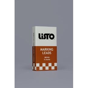 Listo 162 Marking Pencils Refill - Box of 72 Grease Pencils/China Marking Pencils/Wax Pencils (Brown)