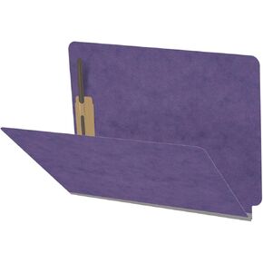 Pressboard Classification Folders, Full Cut End Tab, Letter Size, 1 Divider, Black (Box of 10)