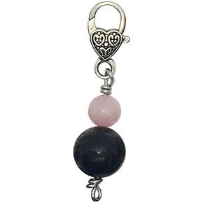 Crystal Energy Maximum Strength Protection Charm for Dogs & Cats Up to 30 lbs - Shungite for Calming, Anti-Anxiety, Immune Support in Secret Synergy Stones (Rose Quartz)