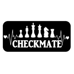 Chess Sticker Lifeline Checkmate TP 1394 vinyl 8" Decal window vinyl heartbeat