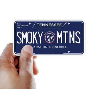 Great Smoky Mountains Sticker, TN License Plate Souvenir, Eastern Tennessee Bumper Sticker for Car, Appalachian Smokies Decal for Hydroflask & Laptop