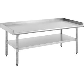 Kratos Stainless Steel Kitchen Equipment Stand 48"x30" with Undershelf, NSF Worktable for Restaurants - 18ga/430SS