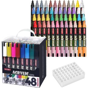 SFAIH Acrylic Creative Markers - 3mm Replaceable Nibs 24 Colors in Kuwait