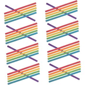 Toyandona 50pcs الإيقاع الخشبي الملون الملون العصي آلات موسيقية جذابة لأنشطة ما قبل المدرسة في الفصول الدراسية تعزز تطور الإبداع الإبداع