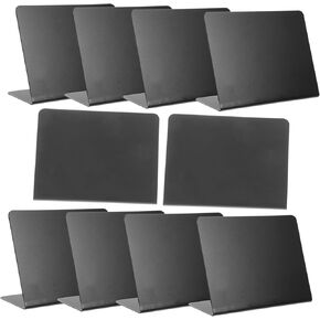 Angoily 10pcs Erasable Message Board Decorative Dry Erase Board Mini Chalk Board Cute Supplies Black Acrylic