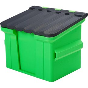 MTG Dumpster Deck Box Commander Box–Holds 100+ Sleeved Cards–Funny Commander case with Inner Tray –3D Printed Green Trash Bin for MTG Great Gift for Card Game Lovers