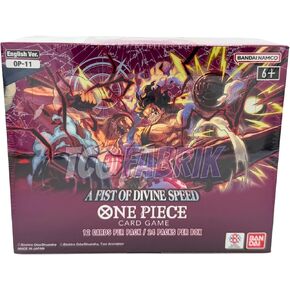 OP11 Booster Box English A Fist of Divine Speed Booster Box Display Factory Sealed for OP11 One Piece English TCG (24 Packs)