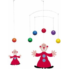The Juggler's Apprentice Hanging Nursery Mobile - 16 Inches - Handmade in Denmark by Flensted