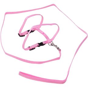 HEMOTON Pink Cat Harness and Leash Nylon Collar for Indoor Cats Lightweight and Easy to Control for Outdoor Adventures and Safe Exploration