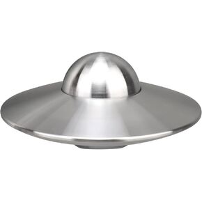 UFO Fidget Spinner Toy for Kids Adults, Alloy Metal Spaceship Finger Hand Spinner, Cool Desk Gadget Decoration Ornament, Holiday Stocking Stuffer Gift, Stress Relief EDC Toy, Stainless Steel