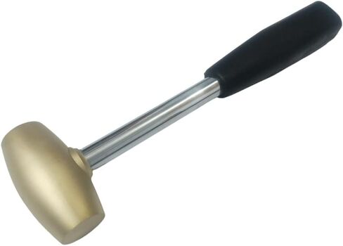 4 oz Mini Brass Wooden Handle Hammer (9″ × 2″) Hand Tools, Multifunction Solid Brass and Non-Sparking Jewelry Making Hand Hammer in Saudi Arabia