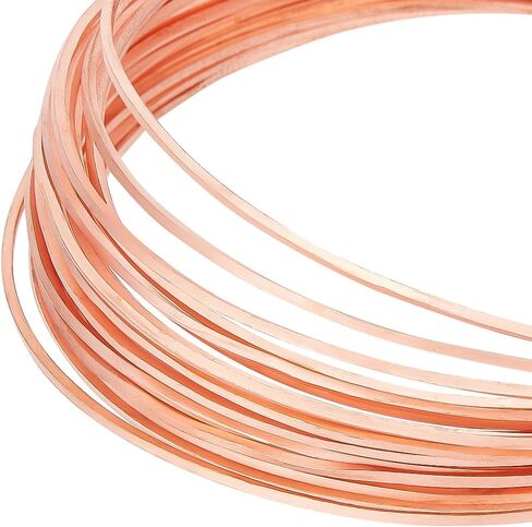 BENECREAT 49.2 Feet 20 Gauge(0.8mm) Solid Bare Copper Wire Round Copper Wire Jewelry Beading Wire for Ring Earrings Jewelry Making DIY Craft Supplier in Saudi Arabia