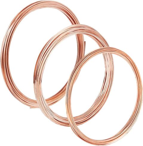 BENECREAT 49.2 Feet 20 Gauge(0.8mm) Solid Bare Copper Wire Round Copper Wire Jewelry Beading Wire for Ring Earrings Jewelry Making DIY Craft Supplier in Saudi Arabia