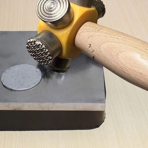 BENCH WIZARD 6-In-1 Multi-Head Hammer | 10" (25.4 cm) Wooden Handle | Distinctive Designs | Ideal for Metal, Wax & Clay | Unlock Limitless Creativity in Saudi Arabia