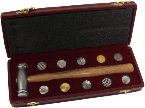 BENCH WIZARD 6-In-1 Multi-Head Hammer | 10" (25.4 cm) Wooden Handle | Distinctive Designs | Ideal for Metal, Wax & Clay | Unlock Limitless Creativity in Kuwait