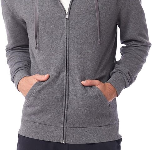 Alternative Men's Hoodie, Eco-Cozy Fleece Full-Zip Hooded Sweatshirt in Kuwait