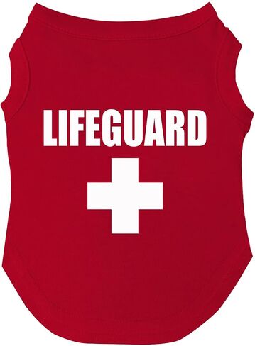 مقاسات تي شيرت Lifeguard Dog للكلاب والألعاب والسلالات الكبيرة (أحمر) (أحمر، كبير) in Saudi Arabia
