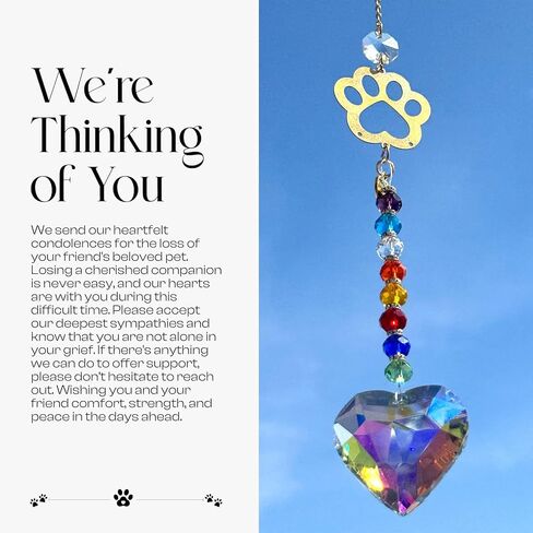 Mondano Pet Memorial Suncatcher, Dog Memorial Gifts for Loss of Dog Sympathy Gift, Pet Loss Sympathy - Pet Memorial Gifts for Dogs, Cat Memorial for Loss of Cat, Dog Remembrance in Saudi Arabia