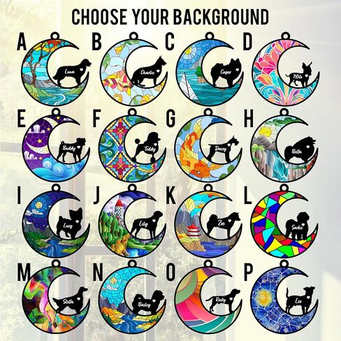 GiftBygifty Dog Memorial Suncatcher ، تخصيص مع الاسم والكلاب ، وفقدان الحيوانات الأليفة Suncatcher ، وهدايا لعشاق الكلاب ، وفقدان الزخرفة التذكارية للكلاب من هدية تعاطف الحيوانات الأليفة ، في الذاكرة المحبة لخسارة الكلب in Kuwait