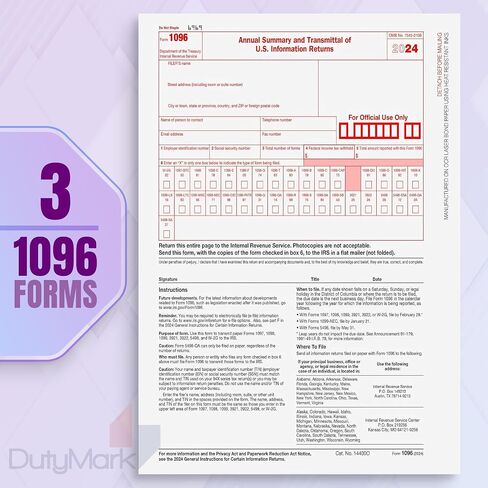 Dutymark 1099 NEC Forms 2023 4-Part Tax Forms Kit, Compatible with QuickBooks and Accounting, 25 Pack, Software and Envelopes NOT Included Software, Made in The USA in Saudi Arabia