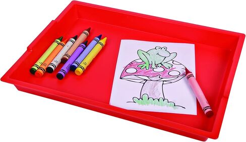 Deflecto Finger Paint Mix Tray, 16" x 1.8" x 12", Blue 6 Count in Saudi Arabia