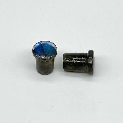 Body Piercing Jewelry Blue Labradorite Round Shaped Single Flare Ear Piercing Gauges & Plugs Size 8g (3mm) to 1" (25mm) Customized Size & Wholesale Also Available (00g (10mm)) in Saudi Arabia