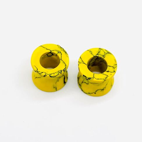 Body Jewelry Pair of Yellow Turquoise Crystal Naga Body Piercing Jewelry Gauges Plugs Tunnels (4mm to 40mm) Customized Size & Wholesale Also Available (13/16" (20mm)) in Saudi Arabia