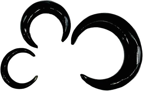 Natural Black Onyx Gemstone Handmade Naga Body Piercing Tribal Septum Horseshoe Pincher Gauges, 2mm (12g) to 12mm (1/2") (4.5 mm (5 g)) in Saudi Arabia