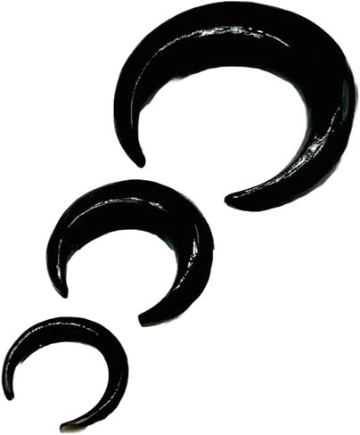 Natural Black Onyx Gemstone Handmade Naga Body Piercing Tribal Septum Horseshoe Pincher Gauges, 2mm (12g) to 12mm (1/2") (4.5 mm (5 g)) in Saudi Arabia