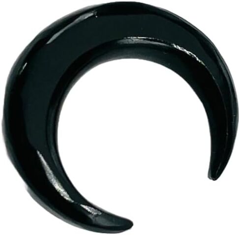 Natural Black Onyx Gemstone Handmade Naga Body Piercing Tribal Septum Horseshoe Pincher Gauges, 2mm (12g) to 12mm (1/2") (4.5 mm (5 g)) in Saudi Arabia