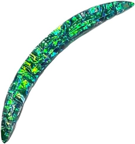 Green Opal Glitter Stone الحاجز المنحني Tusk Spike ، 12g-1/2 "، أحجام مخصصة ، الأحجار الكريمة غير المعتمة (10G (2.5 مم)) in Saudi Arabia