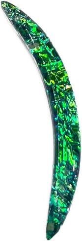 Green Opal Glitter Stone الحاجز المنحني Tusk Spike ، 12g-1/2 "، أحجام مخصصة ، الأحجار الكريمة غير المعتمة (10G (2.5 مم)) in Saudi Arabia