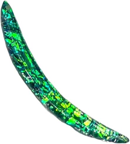 Green Opal Glitter Stone الحاجز المنحني Tusk Spike ، 12g-1/2 "، أحجام مخصصة ، الأحجار الكريمة غير المعتمة (10G (2.5 مم)) in Saudi Arabia