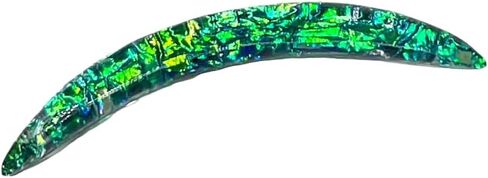 Green Opal Glitter Stone الحاجز المنحني Tusk Spike ، 12g-1/2 "، أحجام مخصصة ، الأحجار الكريمة غير المعتمة (10G (2.5 مم)) in Saudi Arabia
