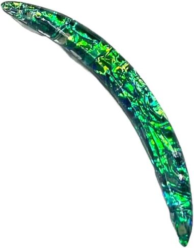 Green Opal Glitter Stone الحاجز المنحني Tusk Spike ، 12g-1/2 "، أحجام مخصصة ، الأحجار الكريمة غير المعتمة (10G (2.5 مم)) in Saudi Arabia