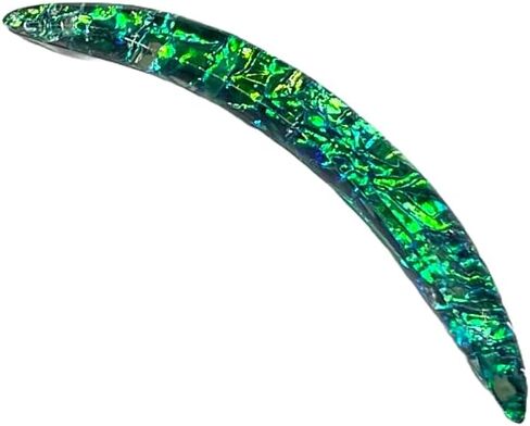 Green Opal Glitter Stone الحاجز المنحني Tusk Spike ، 12g-1/2 "، أحجام مخصصة ، الأحجار الكريمة غير المعتمة (10G (2.5 مم)) in Saudi Arabia