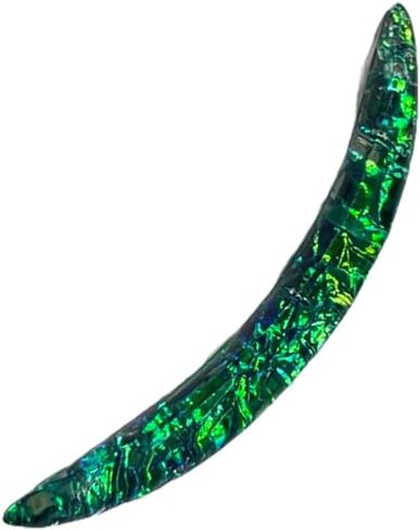 Green Opal Glitter Stone الحاجز المنحني Tusk Spike ، 12g-1/2 "، أحجام مخصصة ، الأحجار الكريمة غير المعتمة (10G (2.5 مم)) in Saudi Arabia