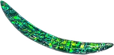 Green Opal Glitter Stone الحاجز المنحني Tusk Spike ، 12g-1/2 "، أحجام مخصصة ، الأحجار الكريمة غير المعتمة (10G (2.5 مم)) in Saudi Arabia