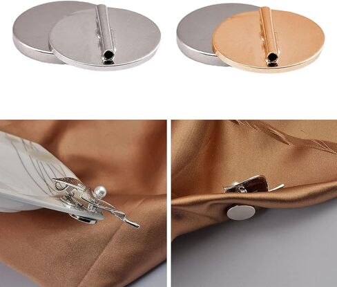 5Pcs Silver Mini Pin Brooch Converter Harm Free Clothing Metal Lapel Pin Brooch Holder Converter Easy Use Jewelry Making Pin Backs Jewelry Findings in Saudi Arabia