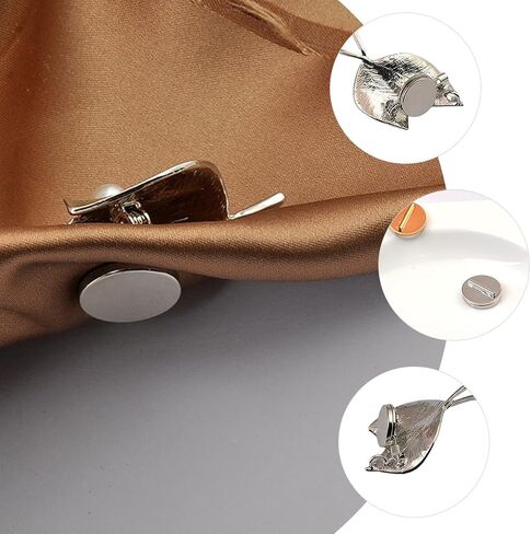 5Pcs Silver Mini Pin Brooch Converter Harm Free Clothing Metal Lapel Pin Brooch Holder Converter Easy Use Jewelry Making Pin Backs Jewelry Findings in Saudi Arabia