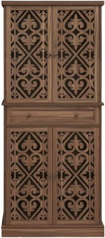 4 Door Cabinet with 1 Drawer, with 4 Adjustable Inner Shelves, Storage Cabinet (STYLE4) in Saudi Arabia