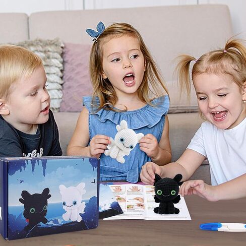 طقم الكروشيه للمبتدئين والأرنب والحيوانات الكروشيه مع دروس فيديو خطوة بخطوة ، مجموعة من الكروشيه للمبتدئين ، مجموعة الكروشيه المبتدئين للأطفال والكبار ، مجموعة حياكة الحيوانات المحشوة DIY in Kuwait