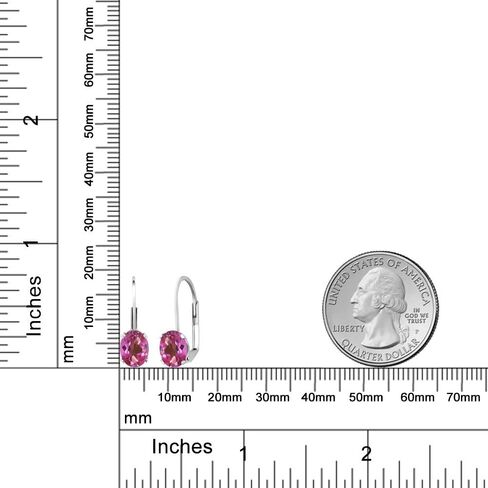 Gem Stone King 925 Sterling Silver Blue Tanzanite Leverback Earrings For Women (1.50 Cttw, Gemstone Birthstone, Oval 7X5MM) in Saudi Arabia