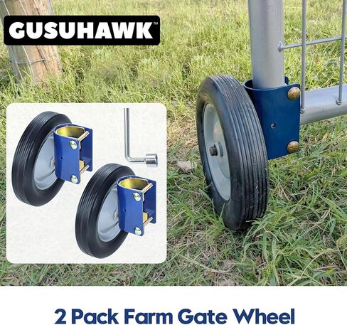 Farm Gate Wheel Replaces Speeco S16100600 Fence Gate Wheel for Round Tube Gates 1-5/8" to 2" Diameter, Allows You to Open and Close Gates Easily, Helps to Prevent Gates from Sagging in Kuwait